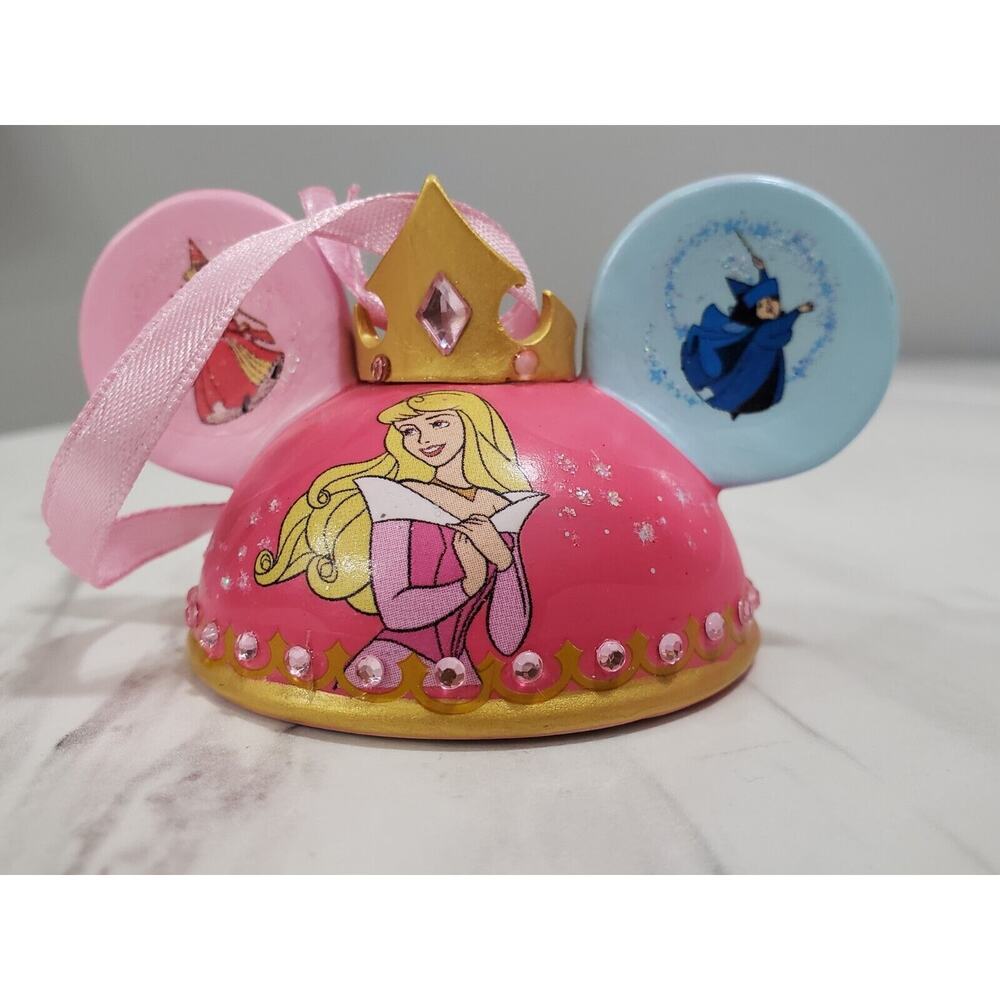 Disney Parks Ornament Ear Hat Sleeping Beauty Castle Disneyland LIMITED EDITION